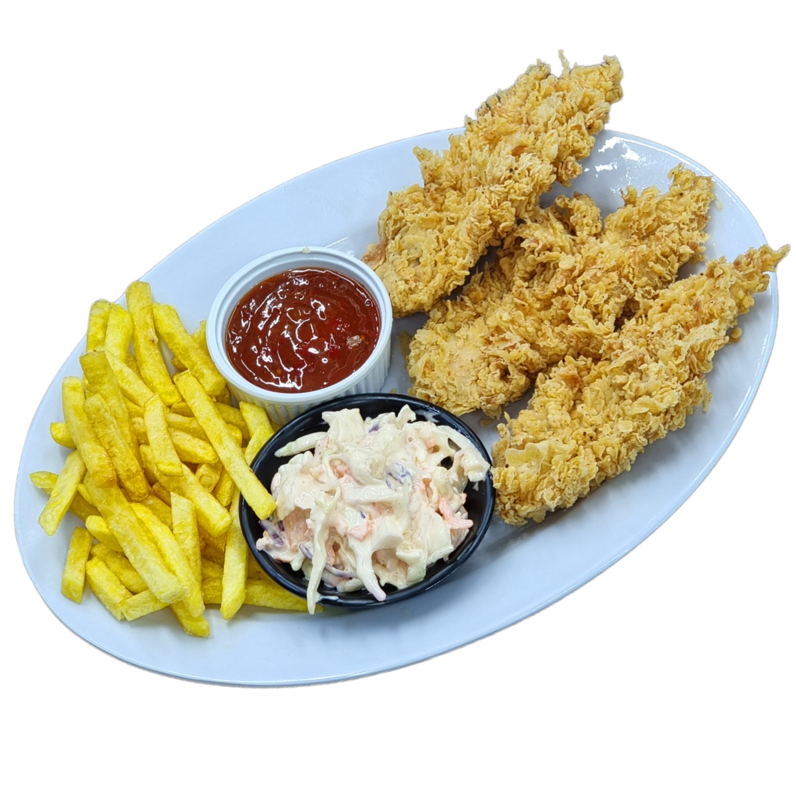 بشقاب چیکن استریپس ۳ تکه / Chicken Strips (3 Pieces)